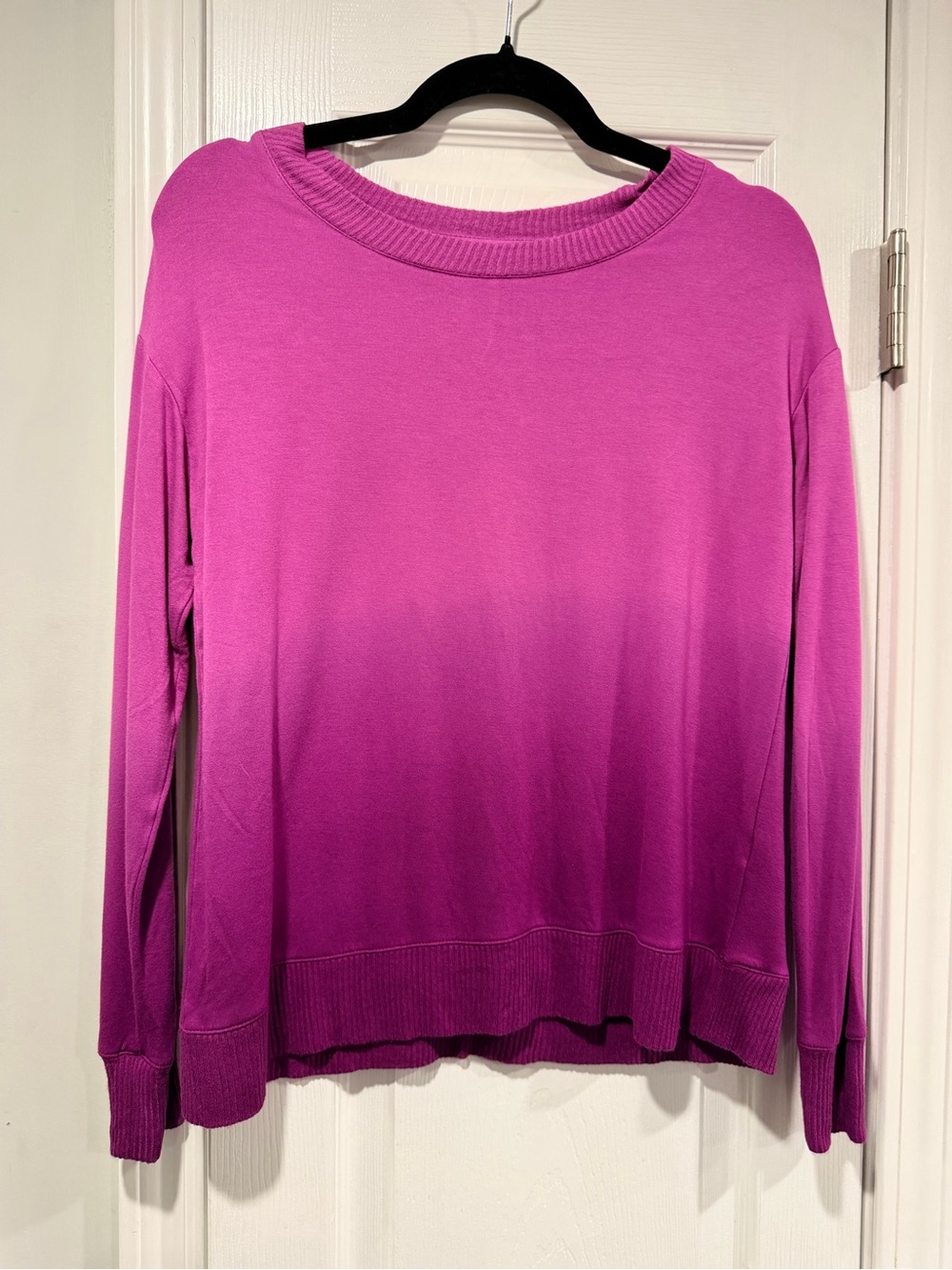 NWT Splendid Size XS Pink Ombré Crewneck Sweatshirt Pullover Stretch lightweight